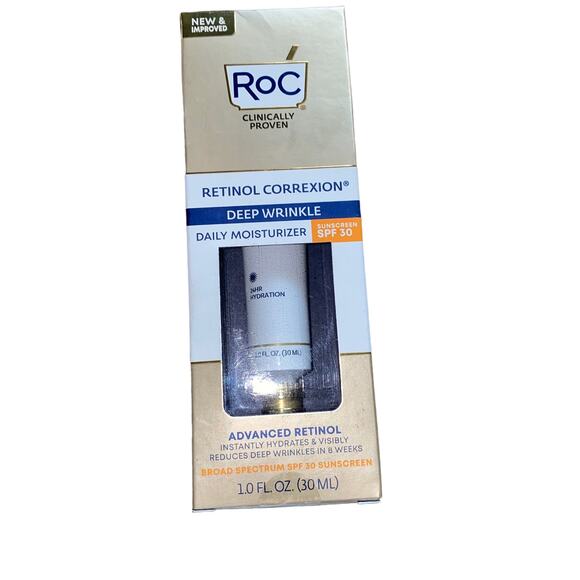 Roc Retinol Correxion Deep Wrinkle Daily Moisturizer SPF 30 Hydrates Ex 02/23 - Picture 1 of 5